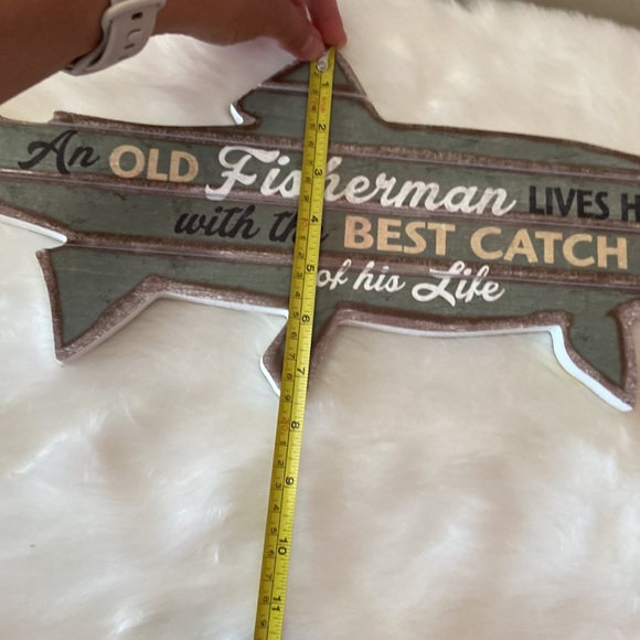 Fish shaped wooden wall sign - Picture 6 of 6